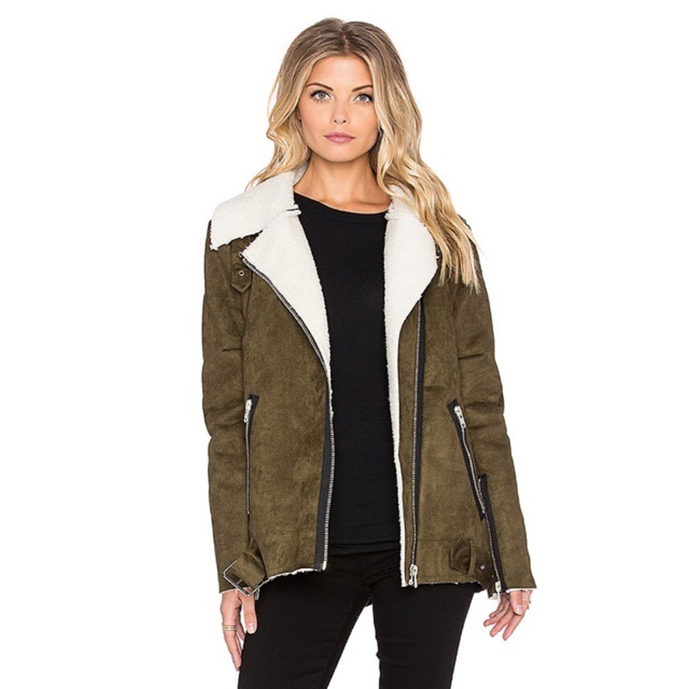 JOA Shearling Moto Jacket